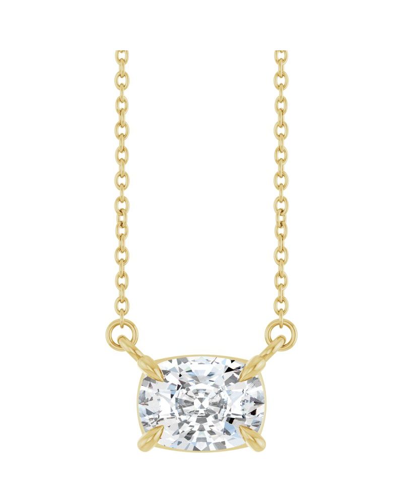 Colar Garras Pontudas Solitário em Ouro 14k com Diamantes de Laboratório – Modelo 2