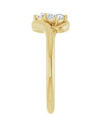 Anel Duas Pedras Bypass em Ouro 14k com Diamantes Naturais – Modelo 4