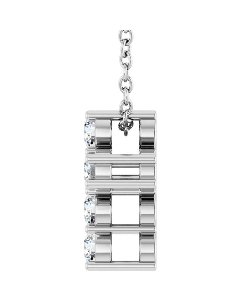 Colar Cruz Cravejado em Ouro 14k com Diamantes de Laboratório – Modelo 7
