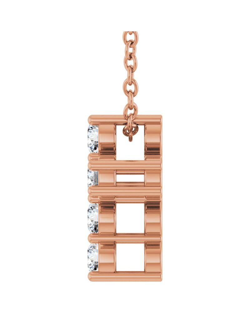 Colar Cruz Cravejado em Ouro 14k com Diamantes de Laboratório – Modelo 7