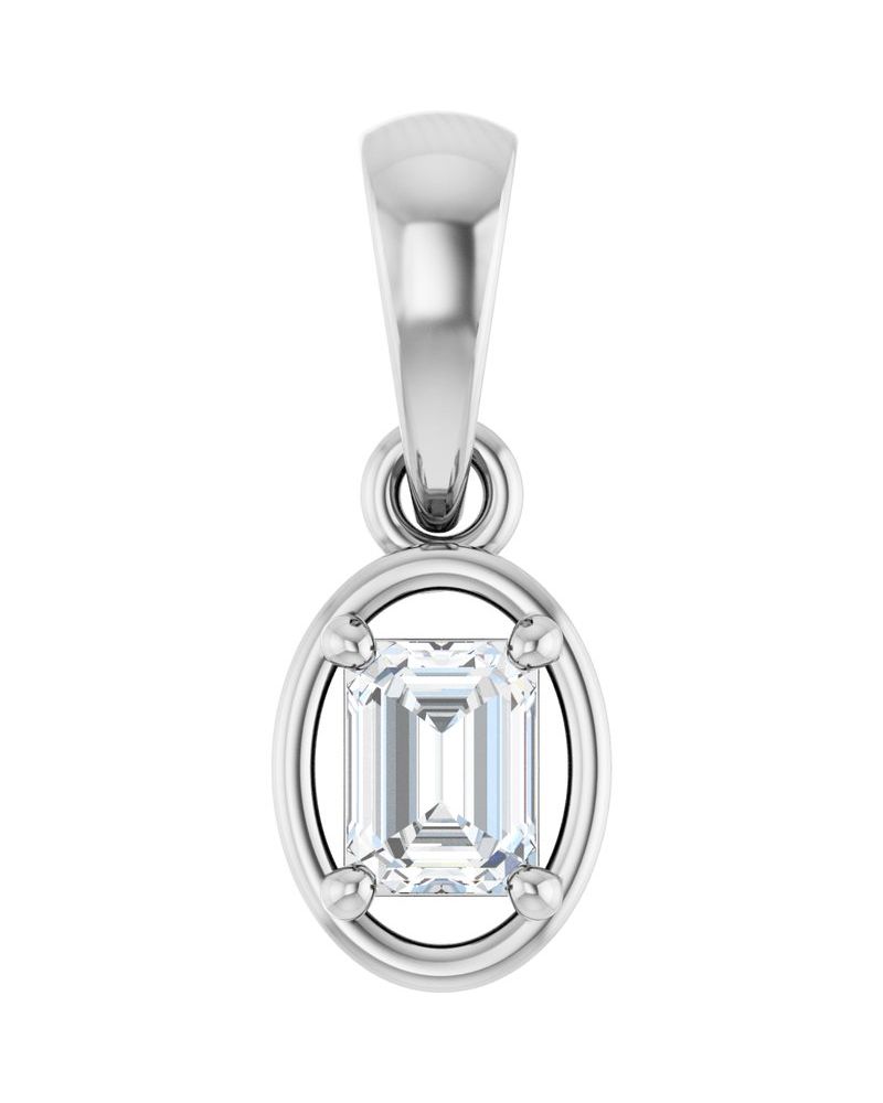 Pingente Solitário em Ouro 14k com Diamantes de Laboratório – Modelo 6