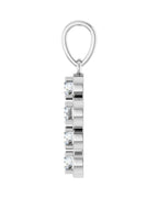 Pingente Cruz Estilo Bezel Cravejado em Ouro 14k com Diamantes de Laboratório