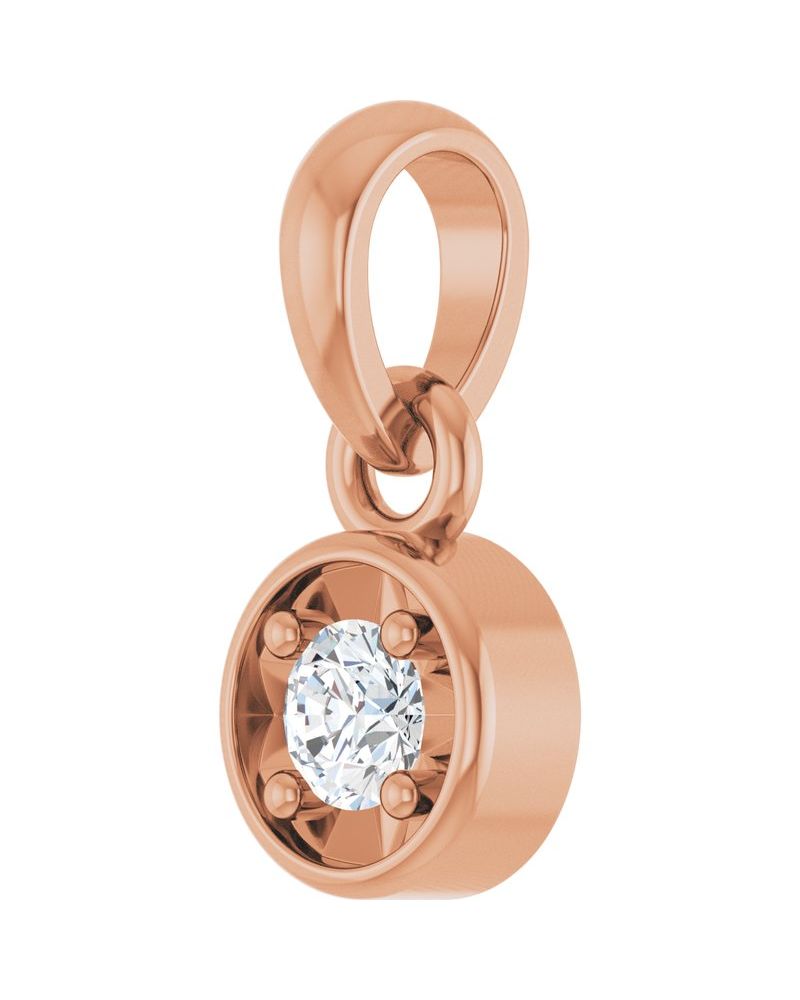 Pingente Explosão Estelar Solitário em Ouro 14k com Diamantes de Laboratório