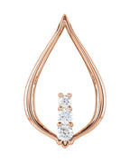 Pingente Três Pedras Orgânico em Ouro 14k com Diamantes Naturais – Modelo 7