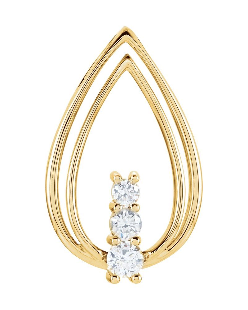 Pingente Orgânico em Ouro 14k com Diamantes Naturais – Modelo 4