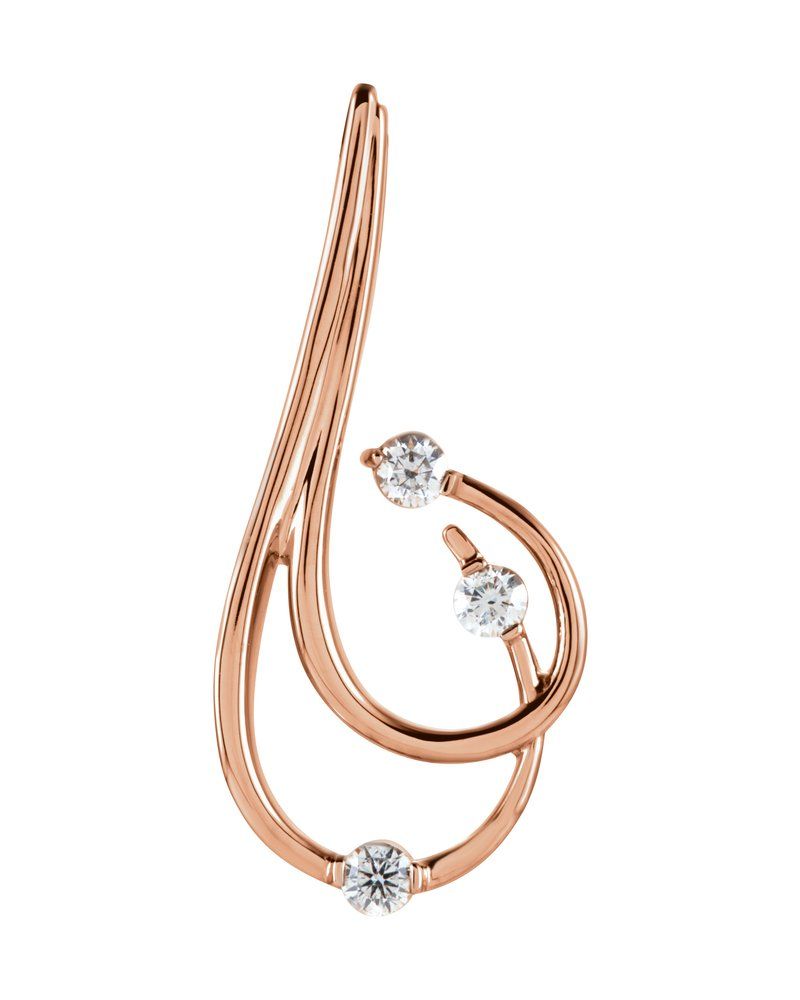 Pingente Três Pedras Orgânico em Ouro 14k com Diamantes Naturais – Modelo 3