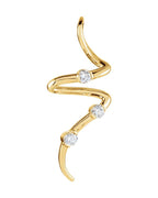Pingente Três Pedras Orgânico em Ouro 14k com Diamantes Naturais – Modelo 4