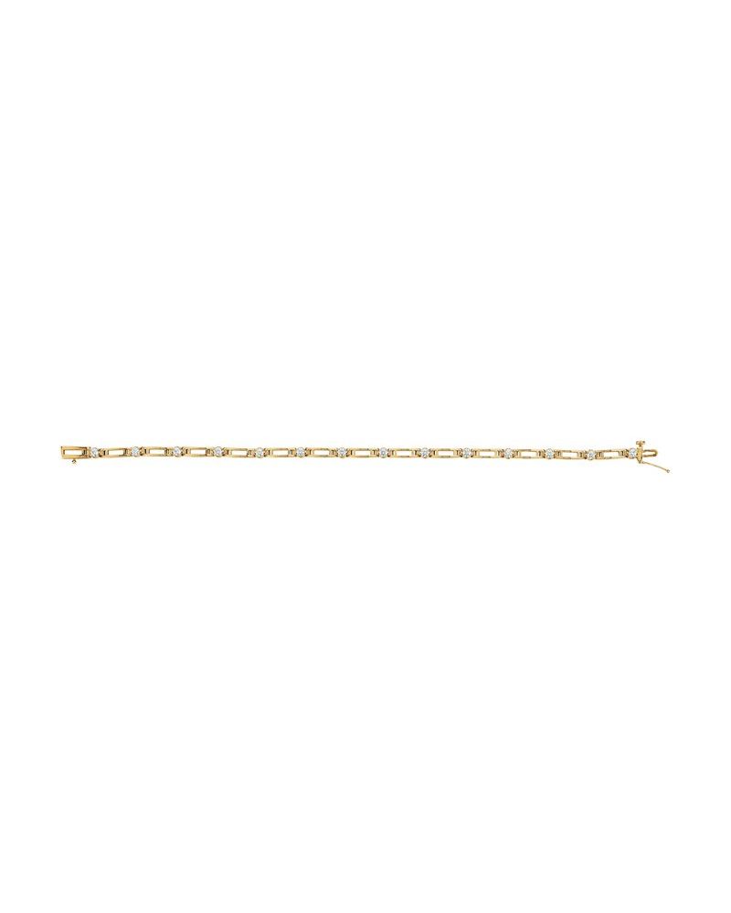 Pulseira Riviera em Ouro 14k com Diamantes Naturais – Modelo 16