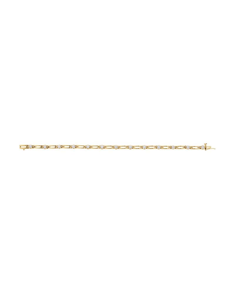 Pulseira Riviera em Ouro 14k com Diamantes Naturais – Modelo 16