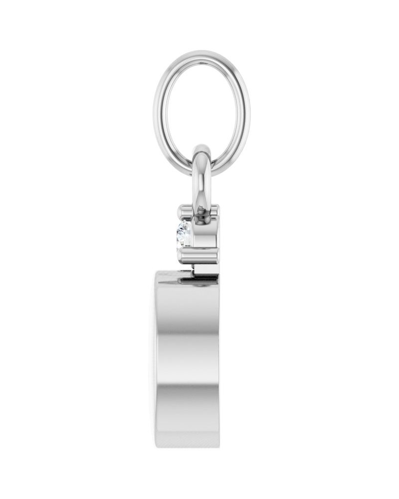 Pingente para Gravação Cravejado em Ouro 14k com Diamantes de Laboratório – Modelo 2