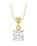 Colar Solitário em Ouro 14k com Diamantes de Laboratório – Modelo 14
