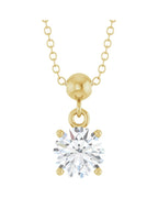 Colar Solitário em Ouro 14k com Diamantes de Laboratório – Modelo 14