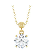 Colar Solitário em Ouro 14k com Diamantes de Laboratório – Modelo 14