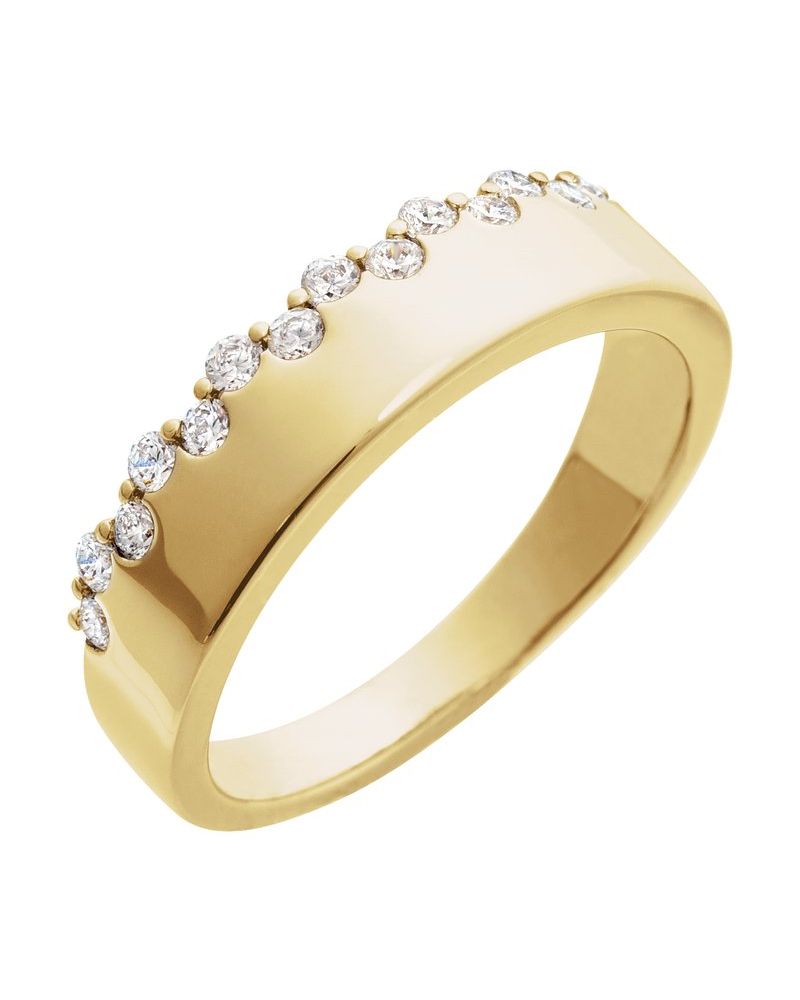 Anel Cravejado em Ouro 14k com Diamantes Naturais – Modelo 3