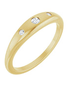 Anel Cravejado em Ouro 14k com Diamantes de Laboratório – Modelo 6
