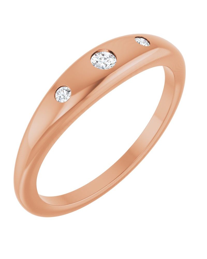 Anel Cravejado em Ouro 14k com Diamantes de Laboratório – Modelo 6