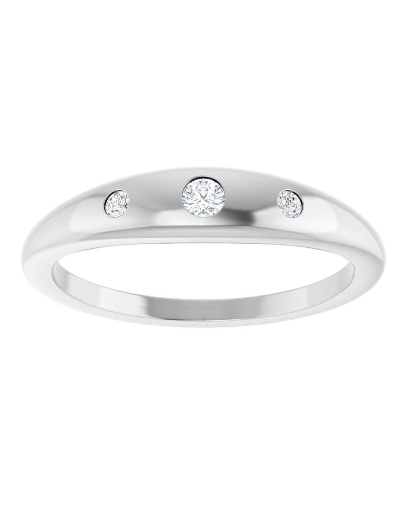 Anel Cravejado em Ouro 14k com Diamantes de Laboratório – Modelo 6