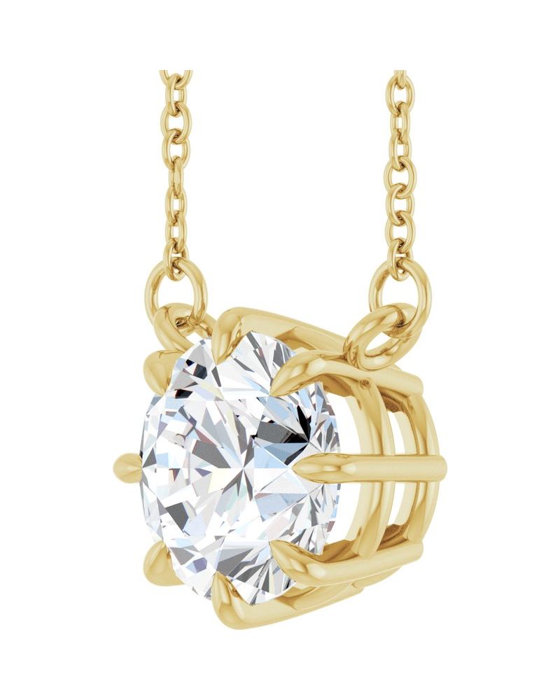 Colar Garras Pontudas Solitário em Ouro 14k com Diamantes de Laboratório – Modelo 4