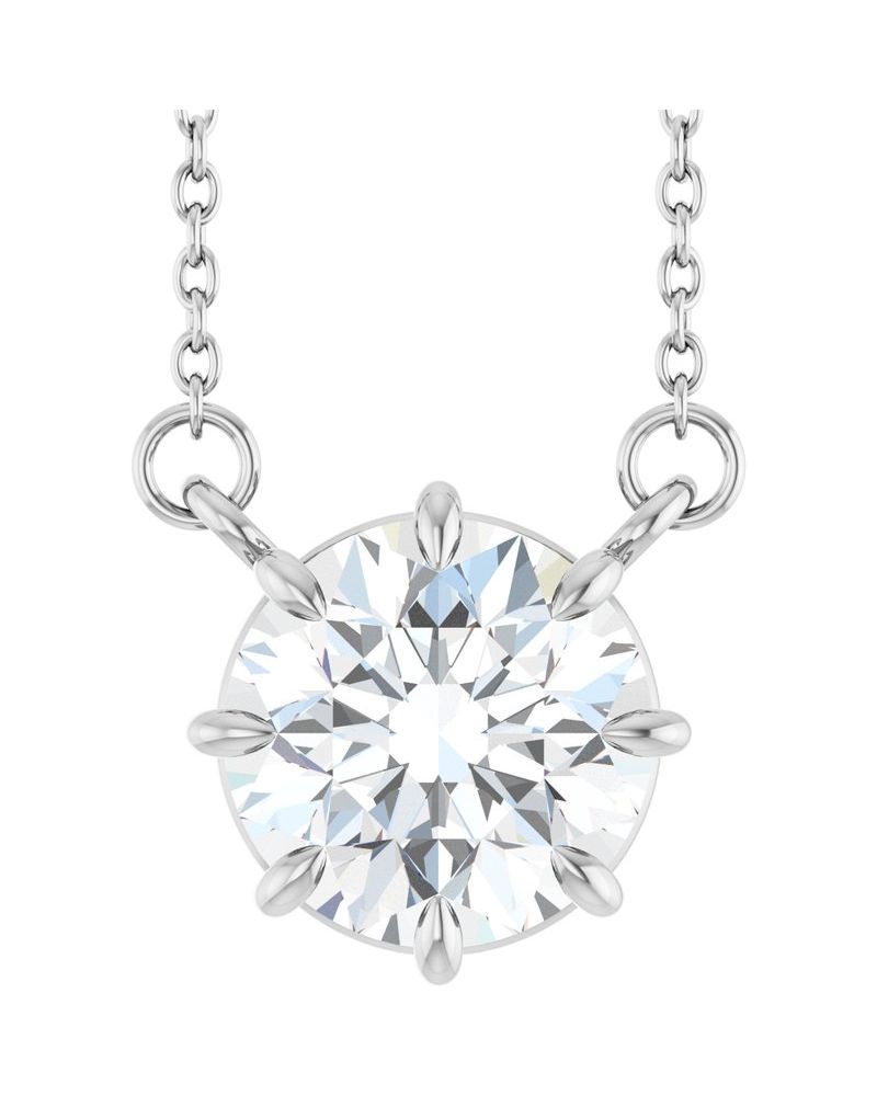 Colar Garras Pontudas Solitário em Ouro 14k com Diamantes de Laboratório – Modelo 4