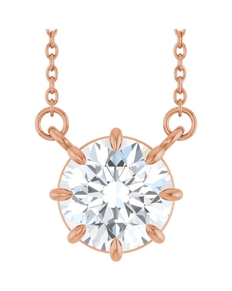 Colar Garras Pontudas Solitário em Ouro 14k com Diamantes de Laboratório – Modelo 4