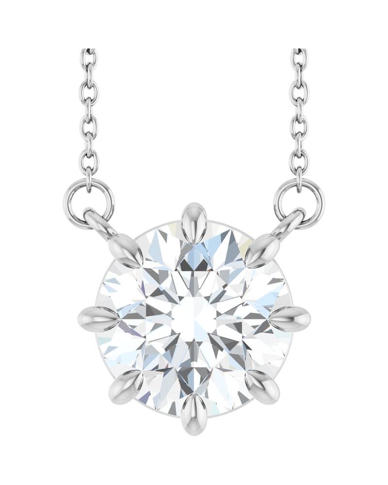 Colar Garras Pontudas Solitário em Ouro 14k com Diamantes de Laboratório – Modelo 4