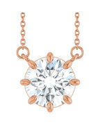 Colar Garras Pontudas Solitário em Ouro 14k com Diamantes de Laboratório – Modelo 4