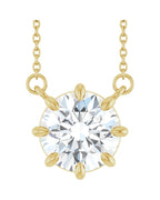 Colar Garras Pontudas Solitário em Ouro 14k com Diamantes de Laboratório – Modelo 4