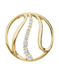 Pingente Trajetória em Ouro 14k com Diamantes Naturais – Modelo 2