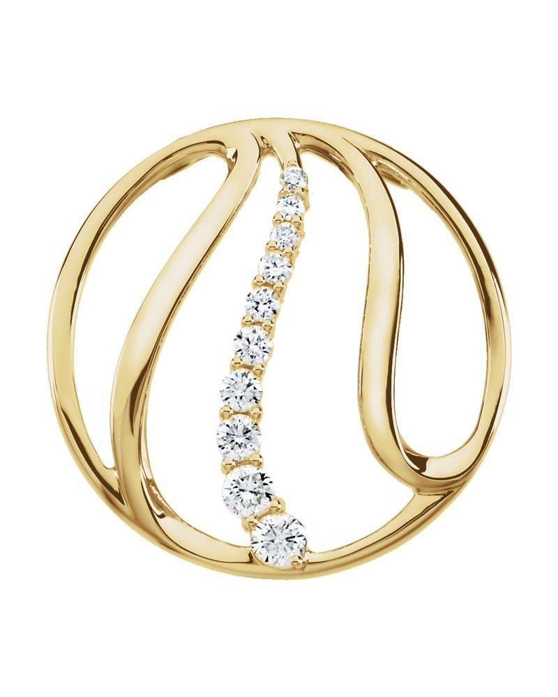 Pingente Trajetória em Ouro 14k com Diamantes Naturais – Modelo 2