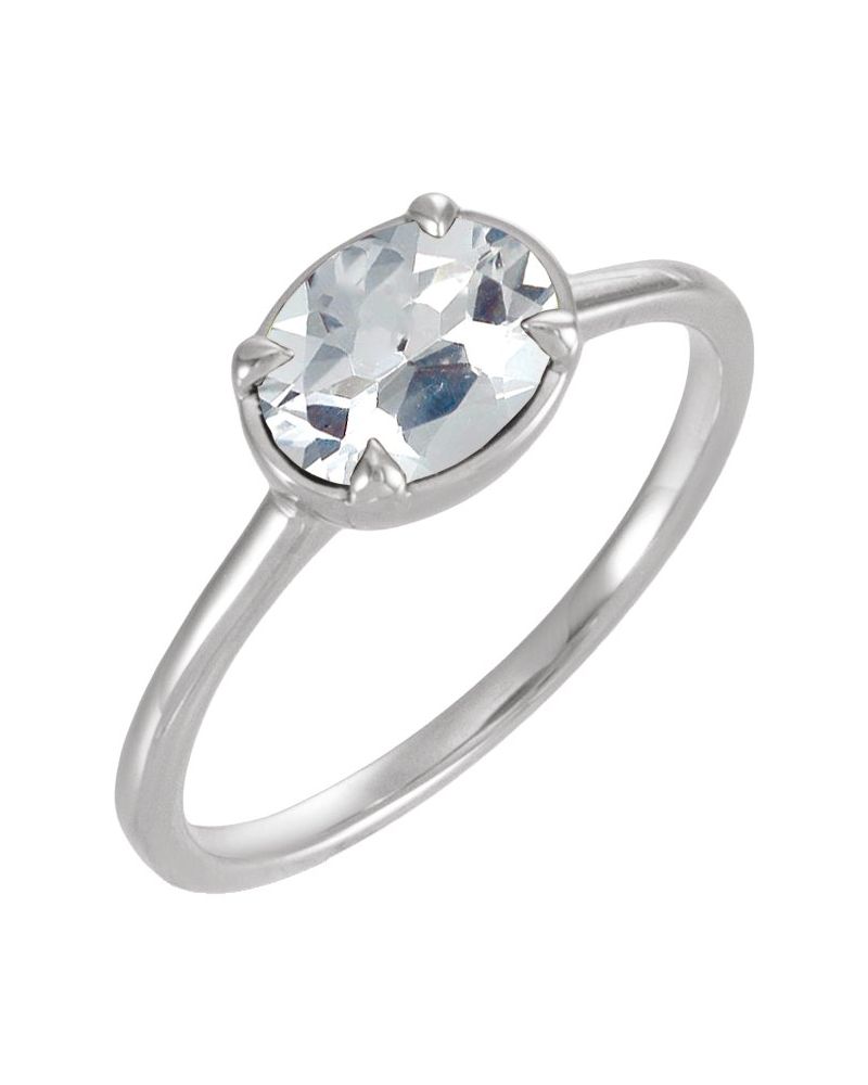 Anel Garras Pontudas Solitário Estilo Bezel em Ouro 14k com Diamantes de Laboratório