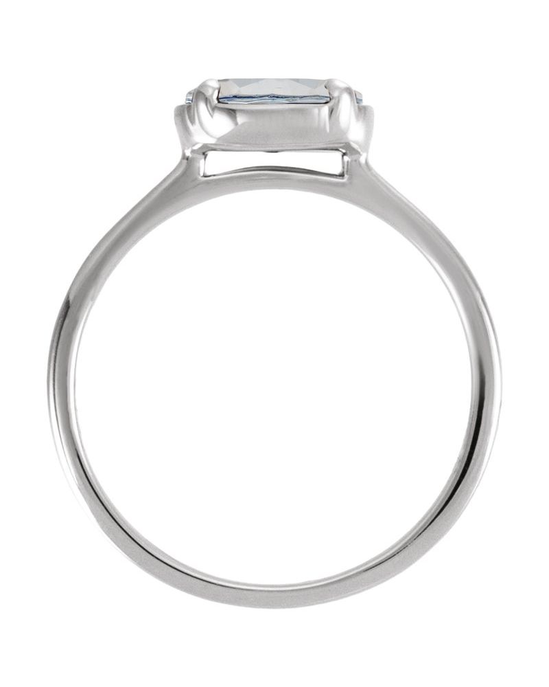 Anel Garras Pontudas Solitário Estilo Bezel em Ouro 14k com Diamantes de Laboratório