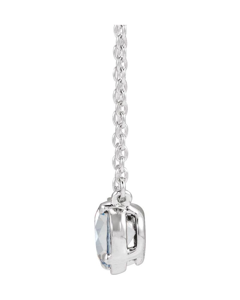Colar Garras Pontudas Solitário Estilo Bezel em Ouro 14k com Diamantes de Laboratório – Modelo 2