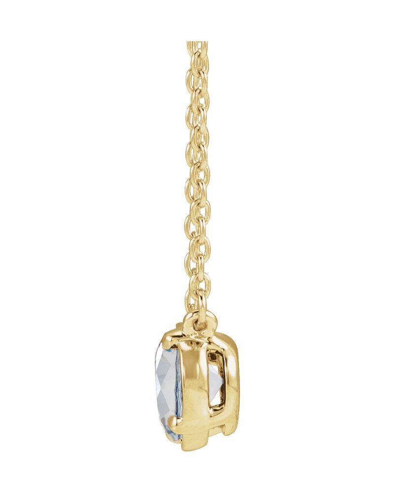 Colar Garras Pontudas Solitário Estilo Bezel em Ouro 14k com Diamantes de Laboratório – Modelo 2