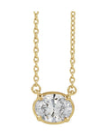 Colar Garras Pontudas Solitário Estilo Bezel em Ouro 14k com Diamantes de Laboratório – Modelo 2