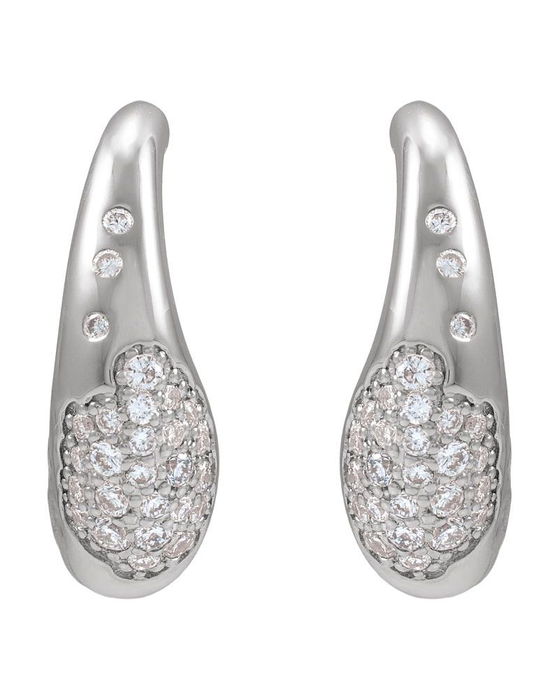 Brinco de Aro Pavê em Ouro 14k com Diamantes de Laboratório – Modelo 2