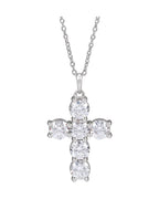 Colar Cruz Cravejado em Ouro 14k com Diamantes de Laboratório – Modelo 3