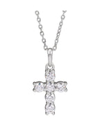 Colar Cruz Cravejado em Ouro 14k com Diamantes de Laboratório – Modelo 3