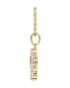 Colar Cruz Cravejado em Ouro 14k com Diamantes de Laboratório – Modelo 3