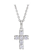 Colar Cruz Cravejado em Ouro 14k com Diamantes de Laboratório – Modelo 3