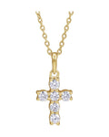 Colar Cruz Cravejado em Ouro 14k com Diamantes de Laboratório – Modelo 3