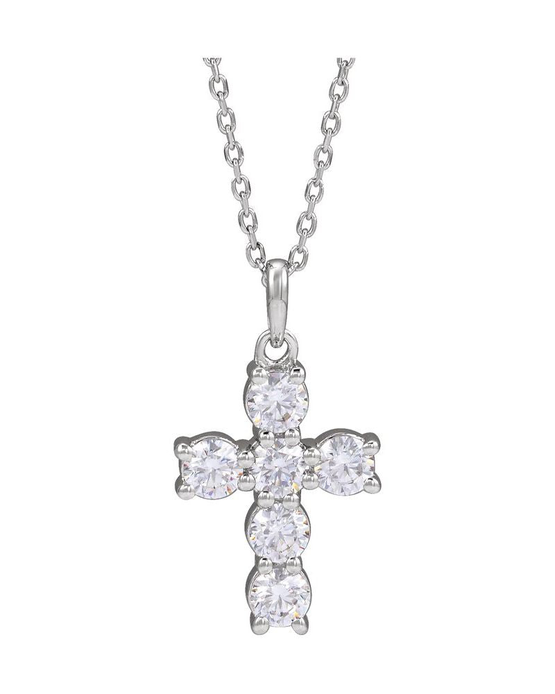 Colar Cruz Cravejado em Ouro 14k com Diamantes de Laboratório – Modelo 3