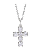 Colar Cruz Cravejado em Ouro 14k com Diamantes de Laboratório – Modelo 3