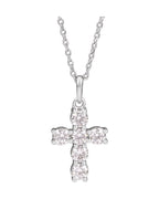 Colar Cruz Cravejado em Ouro 14k com Diamantes de Laboratório – Modelo 3