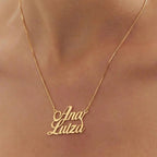 Gargantilha Folheada a Ouro Personalizada Nome com Até 16 Letras