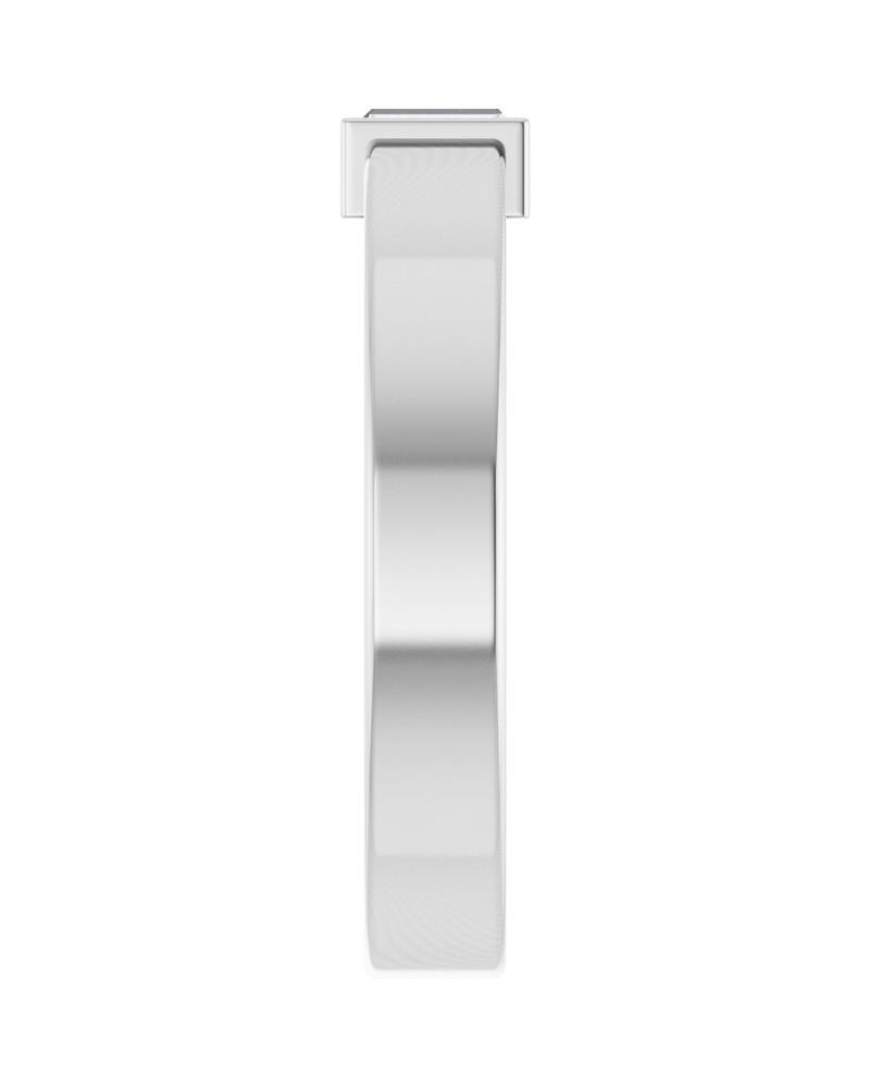 Anel Solitário Leve com Cravação Bezel em Ouro 14k com Diamantes de Laboratório
