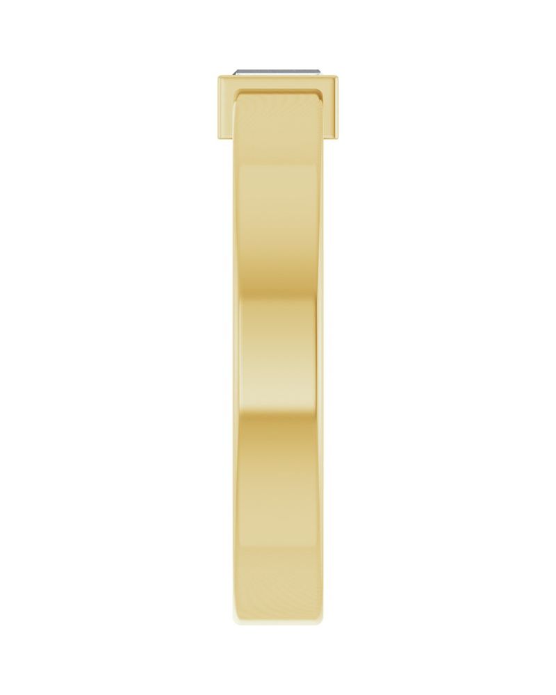 Anel Solitário Leve com Cravação Bezel em Ouro 14k com Diamantes de Laboratório