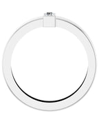Anel Solitário Leve com Cravação Bezel em Ouro 14k com Diamantes de Laboratório