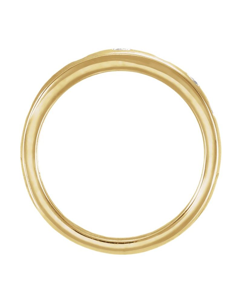 Anel Cravejado em Ouro 14k com Diamantes de Laboratório – Modelo 7