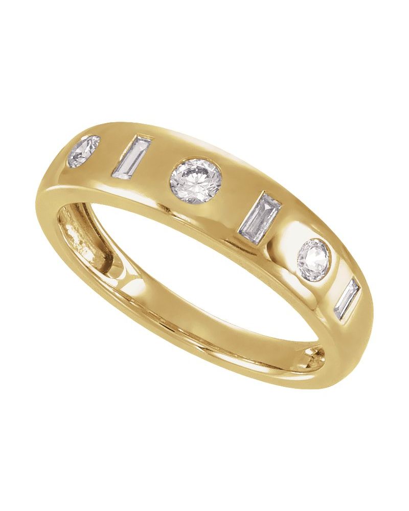 Anel Cravejado em Ouro 14k com Diamantes de Laboratório – Modelo 7