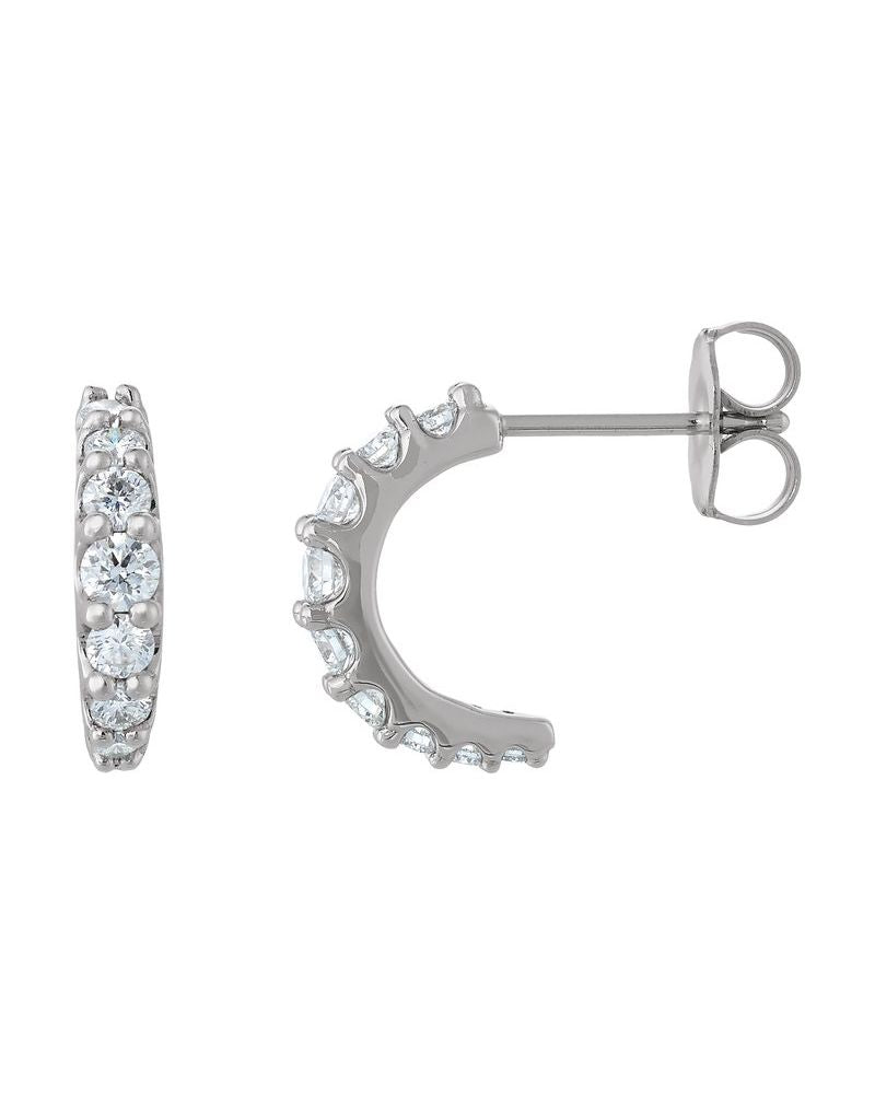 Brinco de Aro Degradê em Ouro 14k com Diamantes de Laboratório